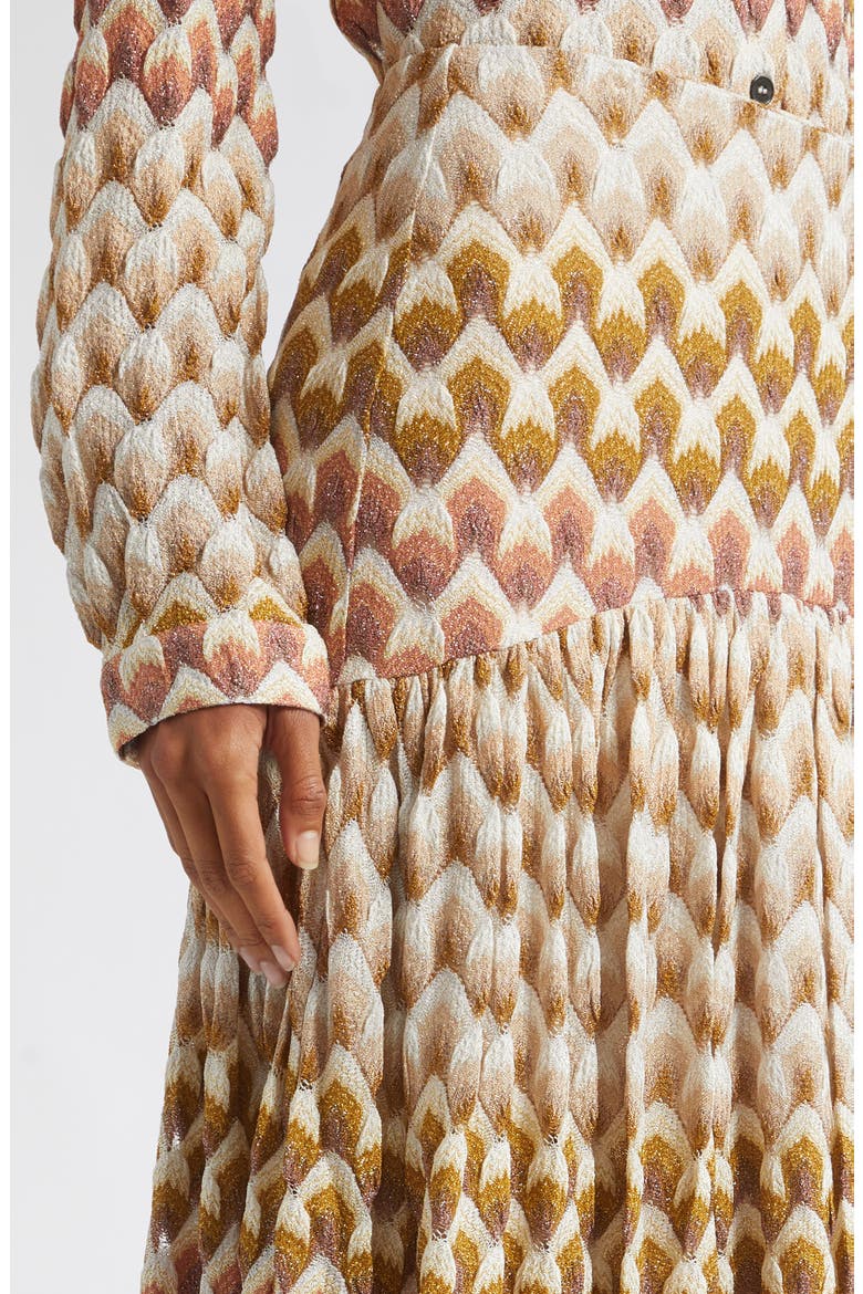 Metallic Raschel Knit Skirt, Alternate, color, S30GA-GOLD AND BEIGE ON WHITE BASE