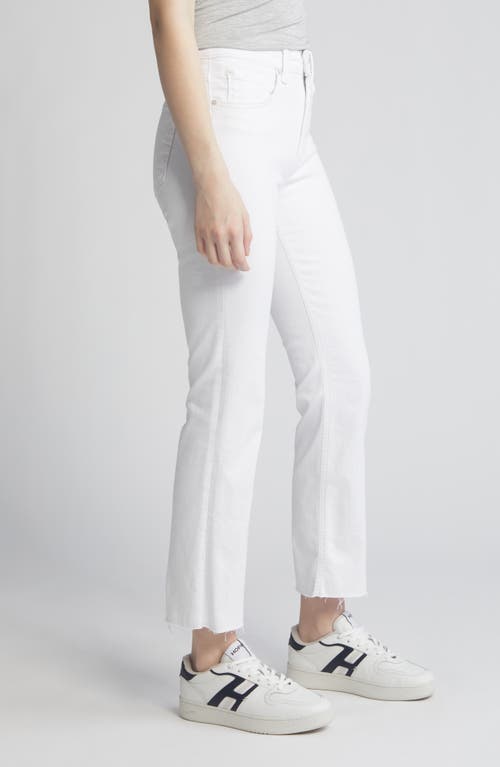 Mavi Jeans Anika Raw Hem High Waist Crop Flare Jeans In White La Blue