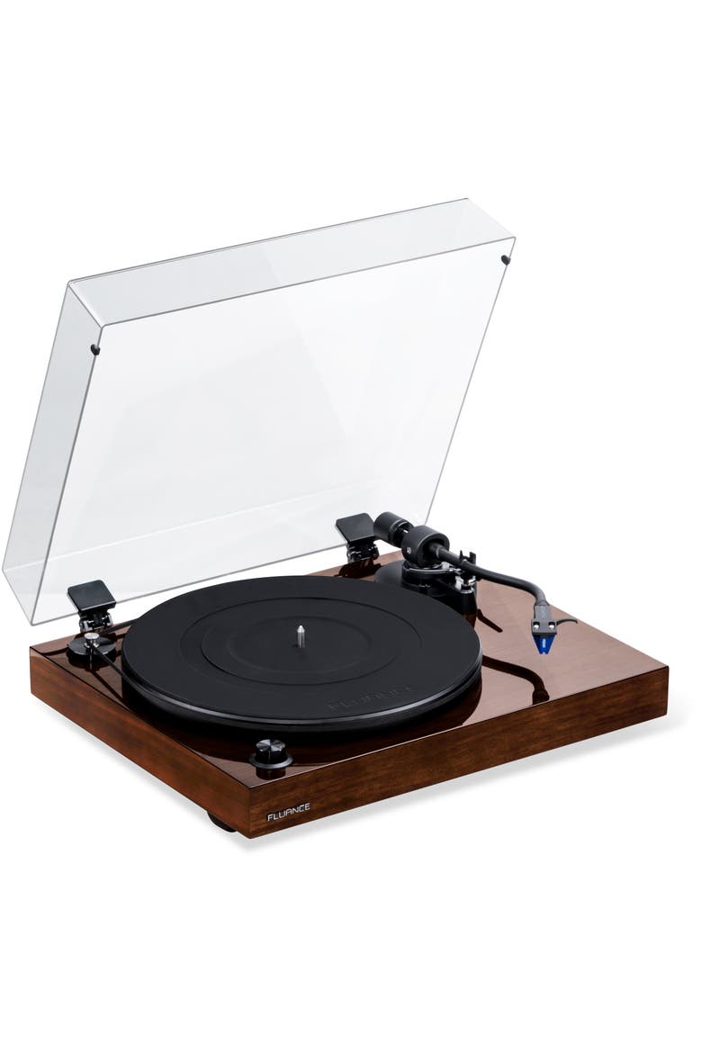 Reference High Fidelity Vinyl Turntable Record Player Ortofon Cartridge, Main, color, Walnut