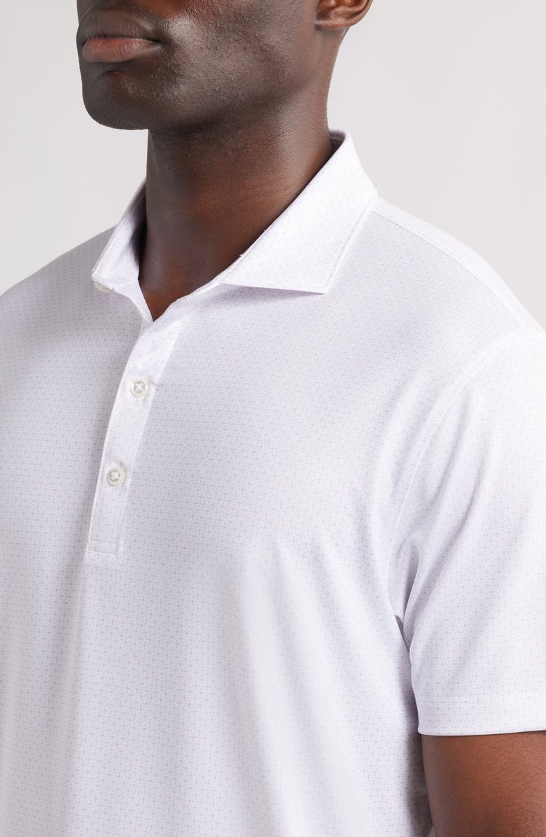 johnnie-O Pete Geo Print PREP-FORMANCE Golf Polo, Alternate, color, White