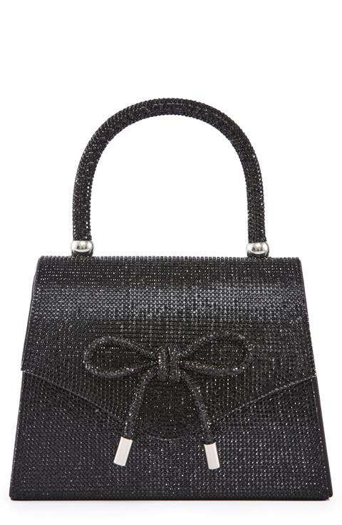 Rhinestone Top Handle Evening Bag