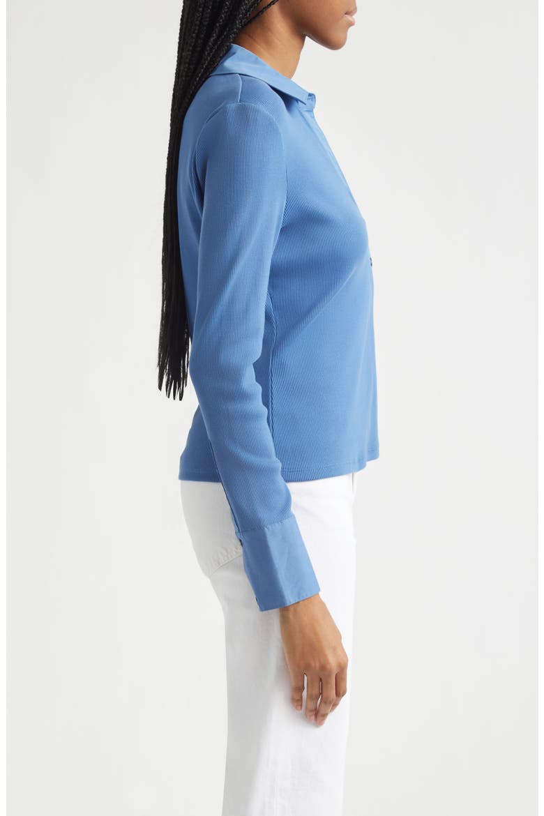 Brenner Stretch Cotton Rib Top, Alternate, color, BLUE COAST