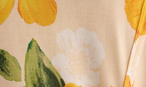 Acne Studios Orange Button-up Printed Midi Dress In Orange Multi