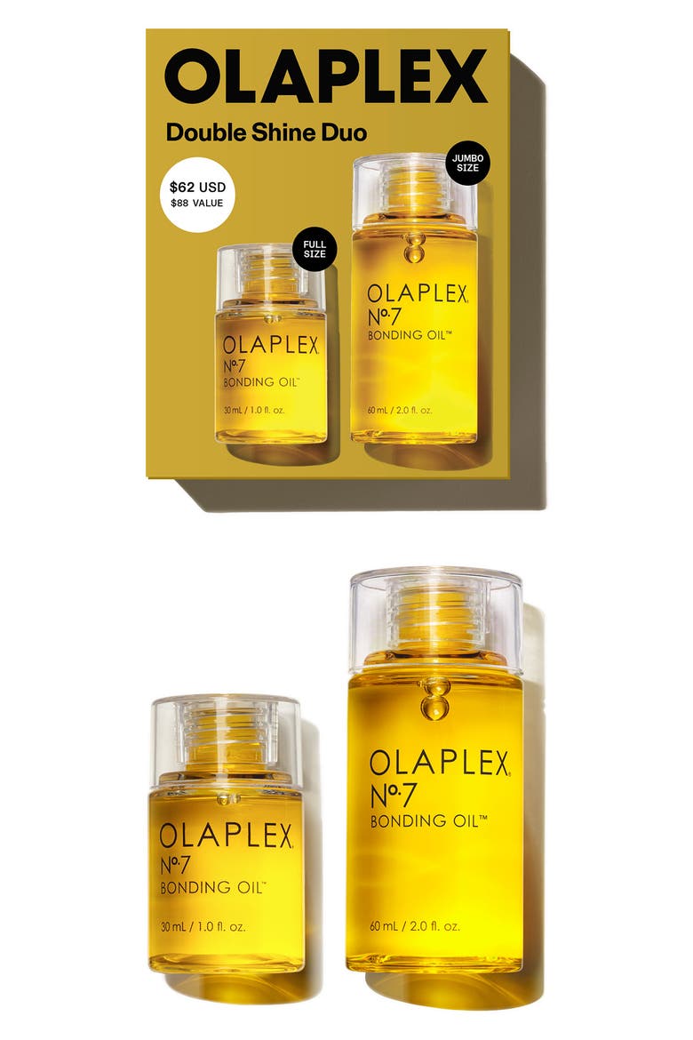 Double Shine N°7 Bonding Oil Duo $88 Value, Main, color, YELLOW