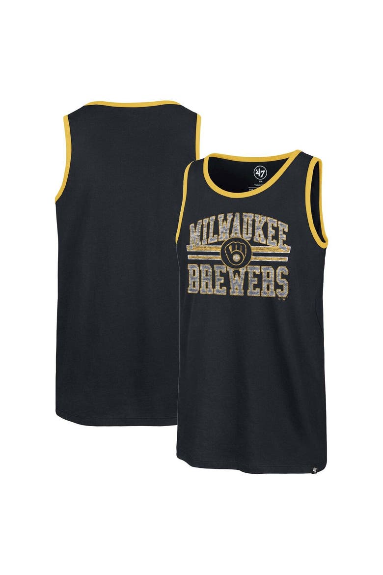 Men's '47 Navy Milwaukee Brewers Winger Franklin Tank Top, Main, color, Navy