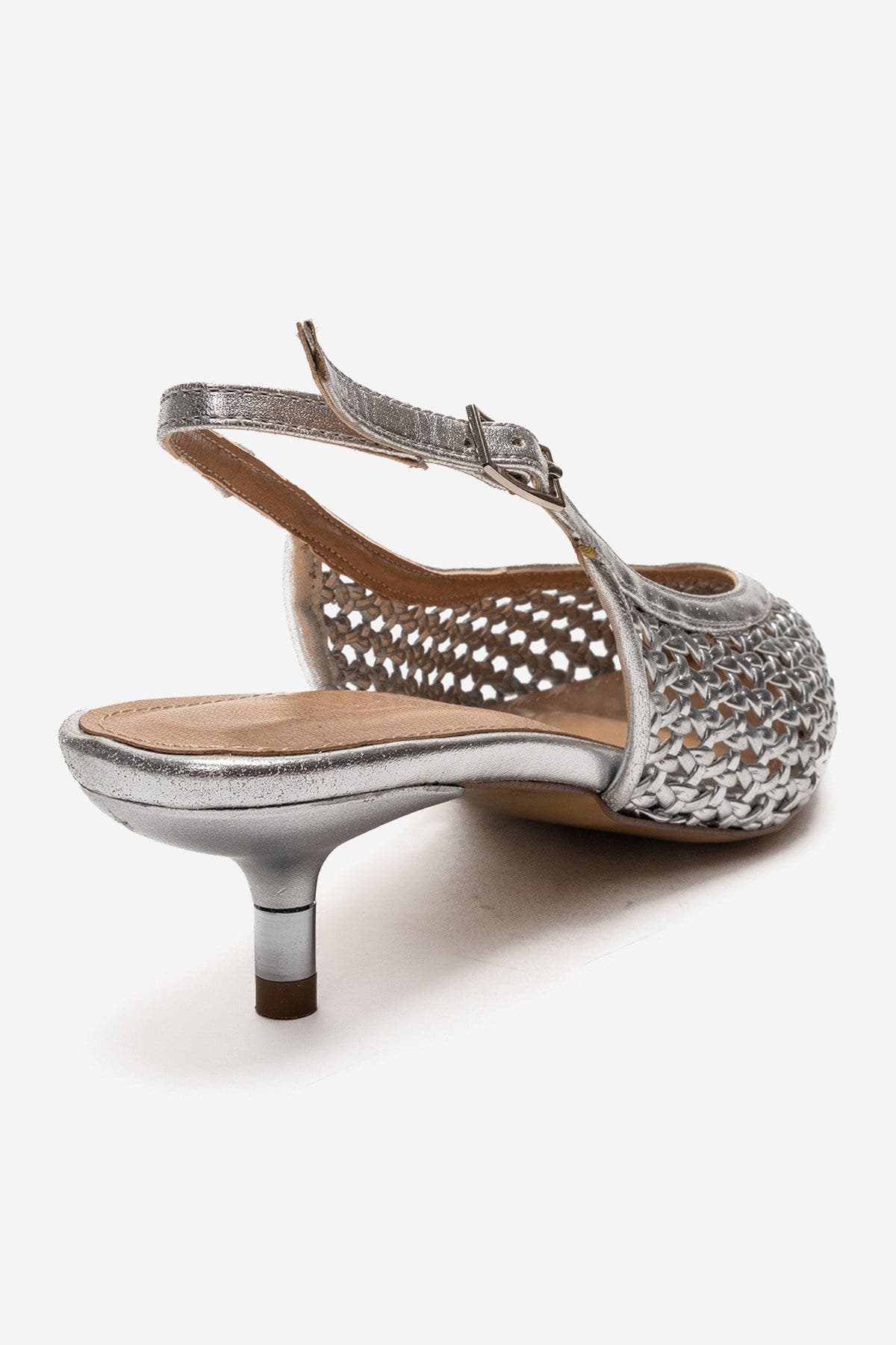 Prologue Shoes Orelis Kitten Heel Pump, Alternate, color, Silver