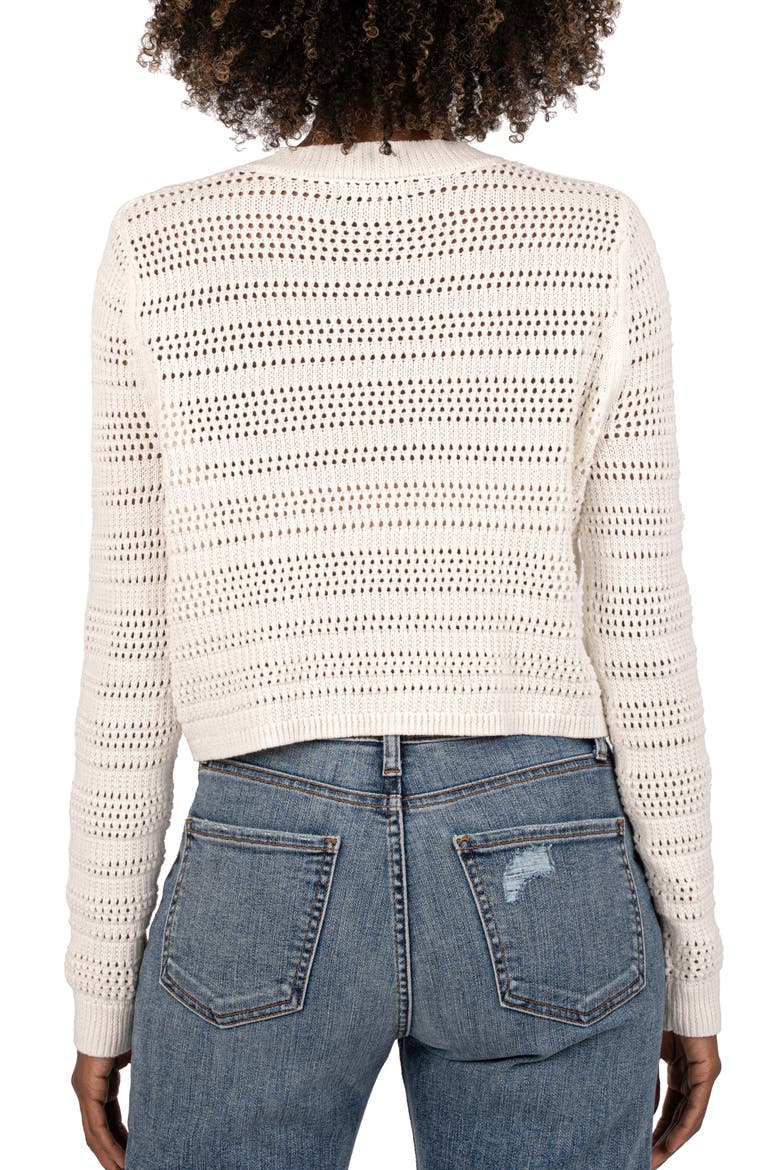 Open Stitch Crop Sweater, Alternate, color, OFF WHITE