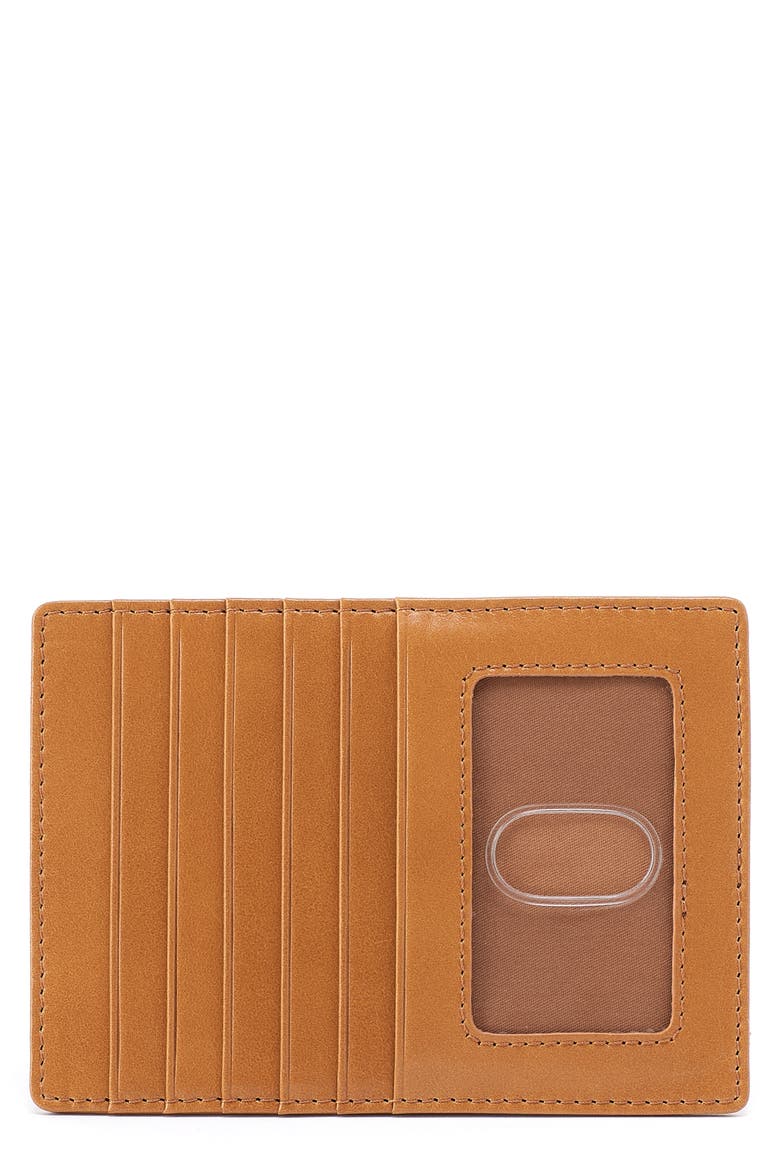 Euro Slide Leather Credit Card Case, Main, color, NATURAL