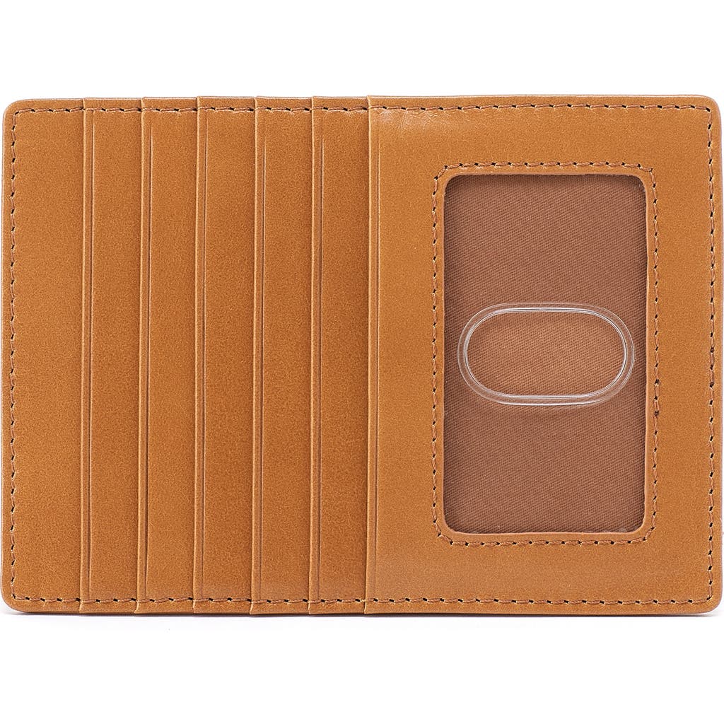 Hobo Euro Slide Leather Credit Card Case In Brown