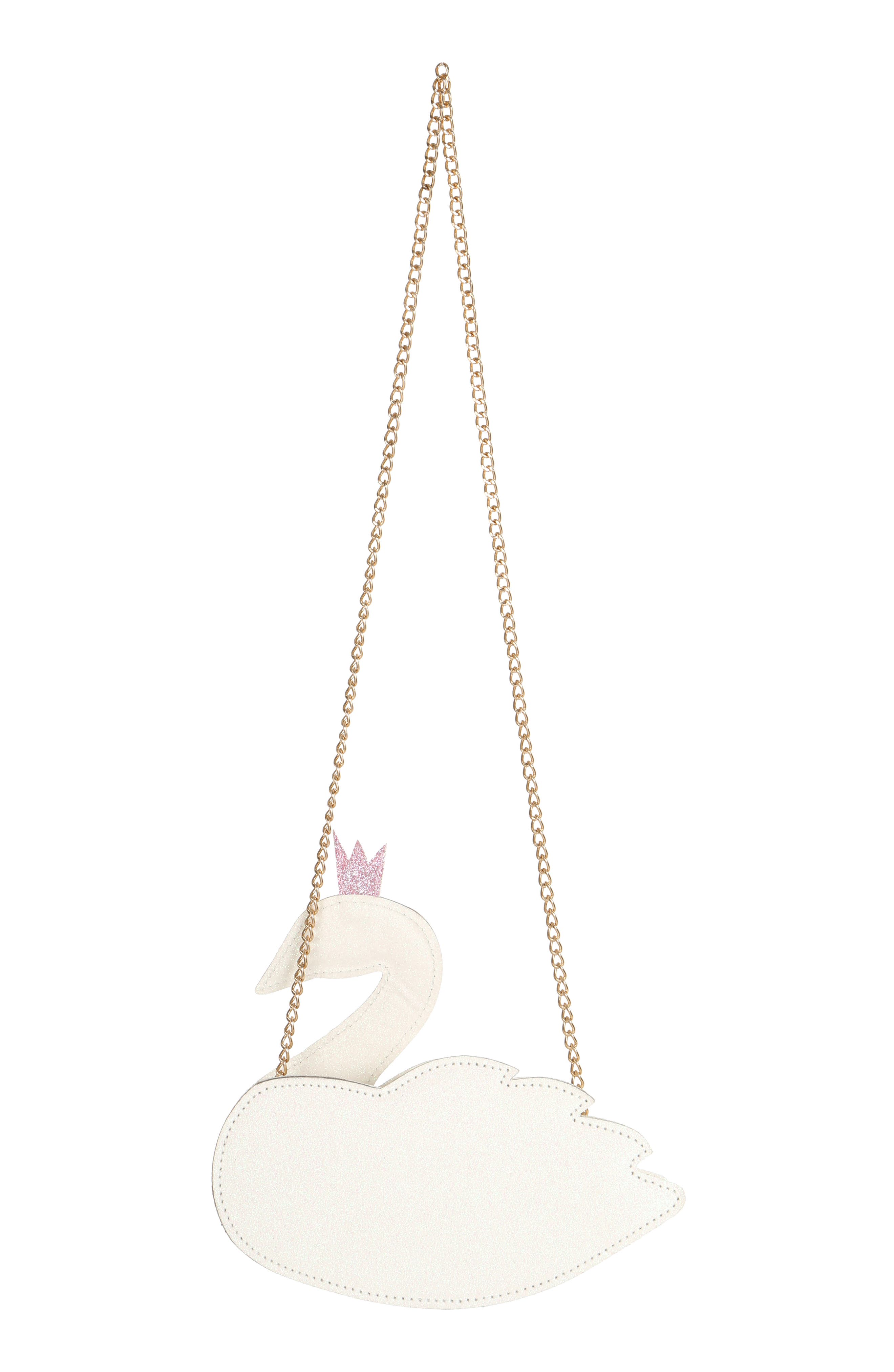 Crowned Swan Shoulder Bag, Alternate, color, WHITE COMBO