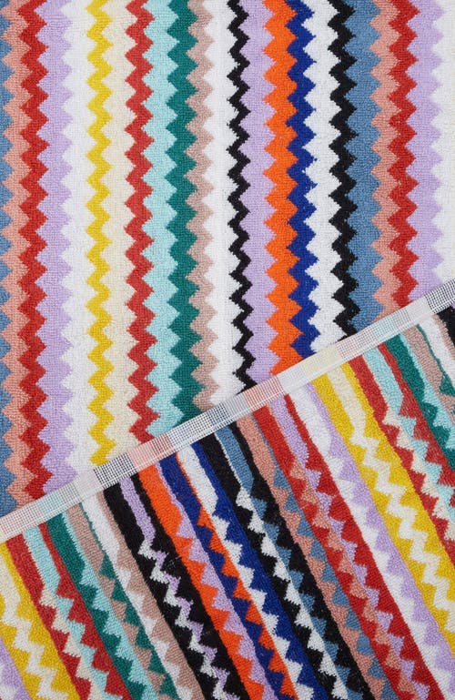 Missoni Home Riverbero 5-piece Bath Towel Set In Cotton Terry With Zigzag Pattern In Multicoloured