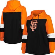 PROFILE Women's Black San Francisco Giants Plus Size Colorblock Pullover Hoodie