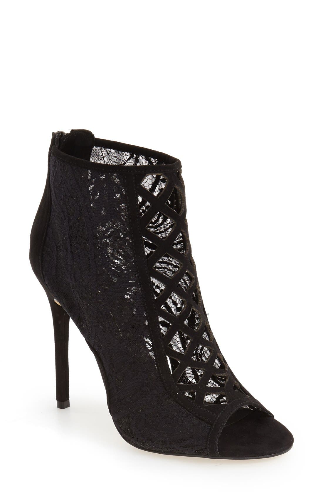 Daya by Zendaya 'Angus' Lace Open Toe Bootie, Main, color, 