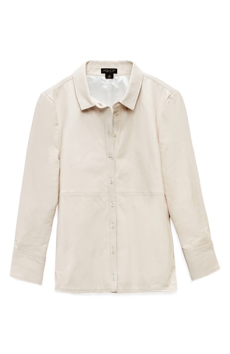 AS by DF Cindy Recycled Leather Shirt Jacket, Alternate, color,