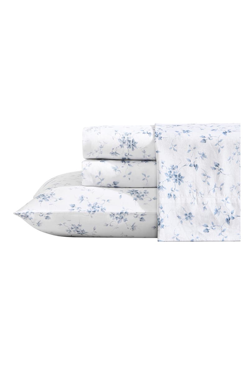 Garden 300 Thread Count Cotton Set of 2 Pillowcases, Main, color, BLUE