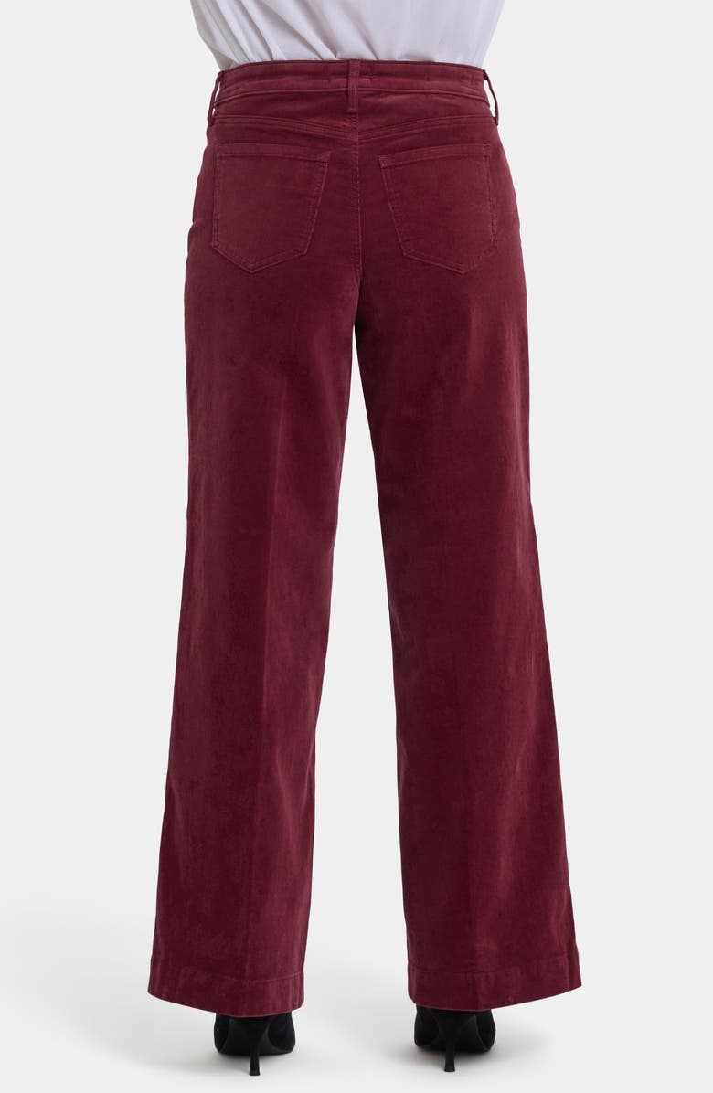 NYDJ Teresa Wide Leg Corduroy Pants, Alternate, color, Sienna Red