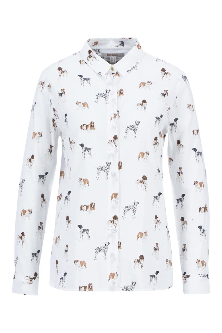 Safari Dog Print Button-Up Shirt, Alternate, color, DOG PRINT