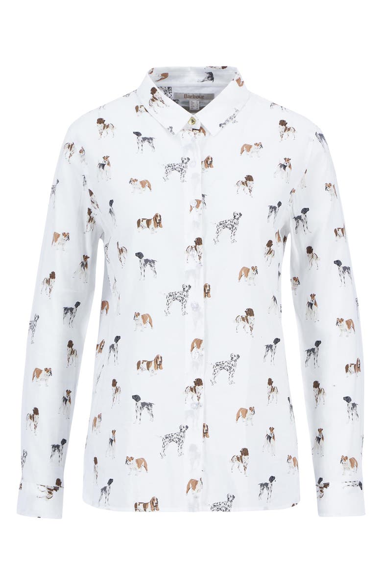 Barbour Safari Dog Print Button-Up Shirt, Alternate, color, Dog Print