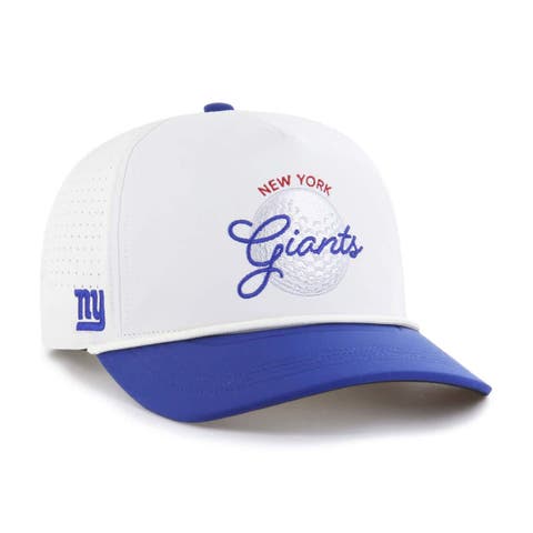 Men's '47 White/Royal New York Giants Gimmie Golf Hitch Rope Adjustable Hat