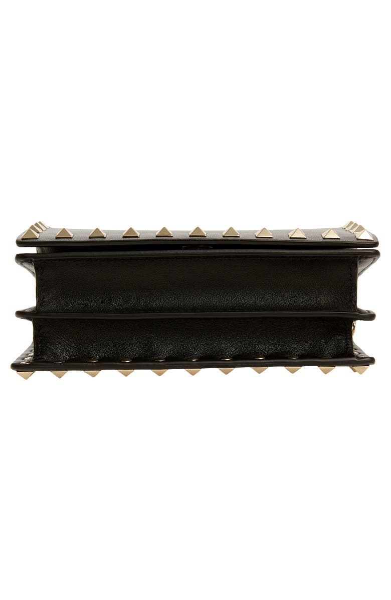 Valentino Garavani Rockstud Leather Wallet on a Chain, Alternate, color, 