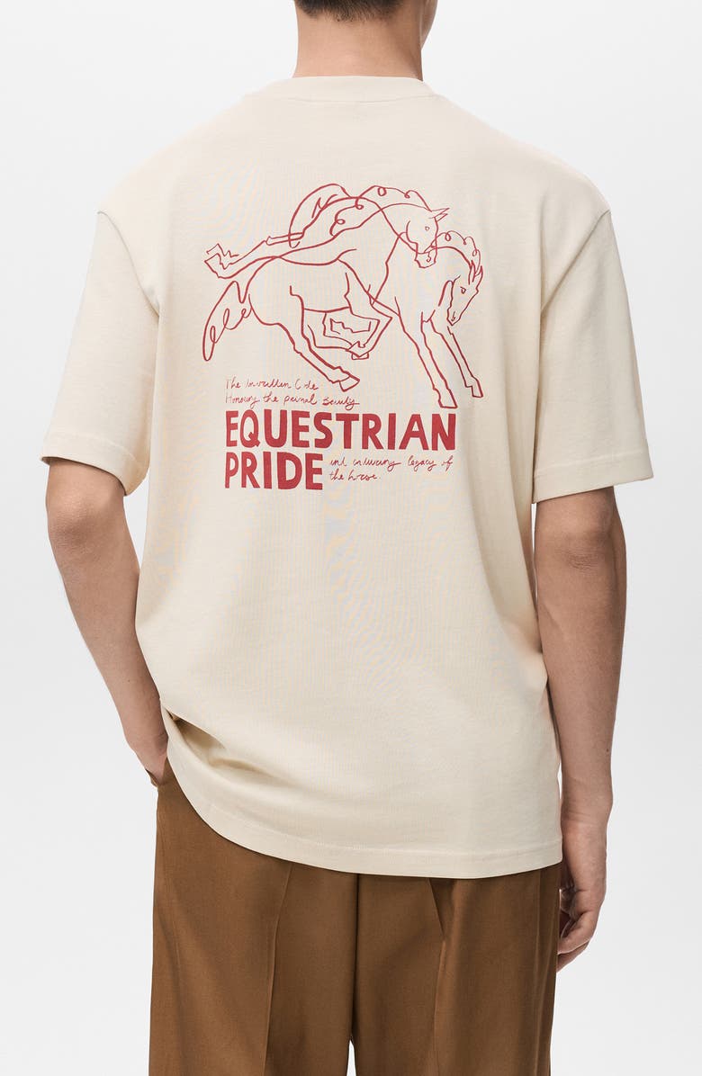 MANGO Equestrian Pride Graphic T-Shirt, Alternate, color, Ecru