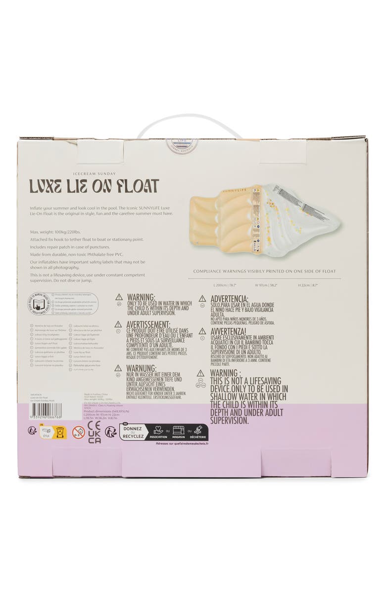 Sunnylife Luxe Ice Cream Sunday Pool Floatie, Alternate, color,