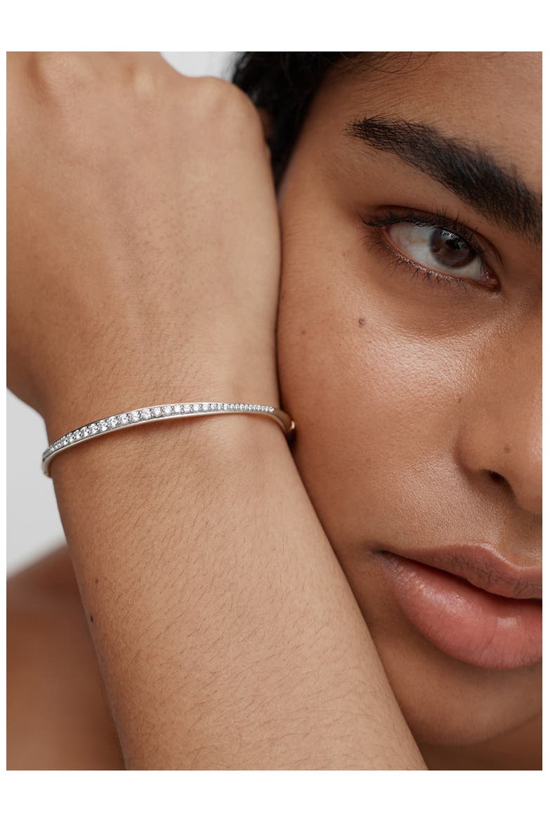 Nura Lab Grown Diamond Bangle, Alternate, color, STERLING SILVER/LAB DIAMOND
