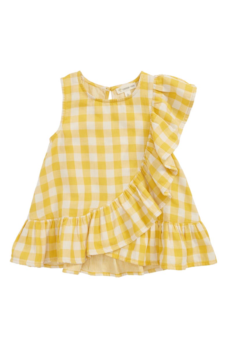 Tucker + Tate Gingham Ruffle Top, Main, color, 