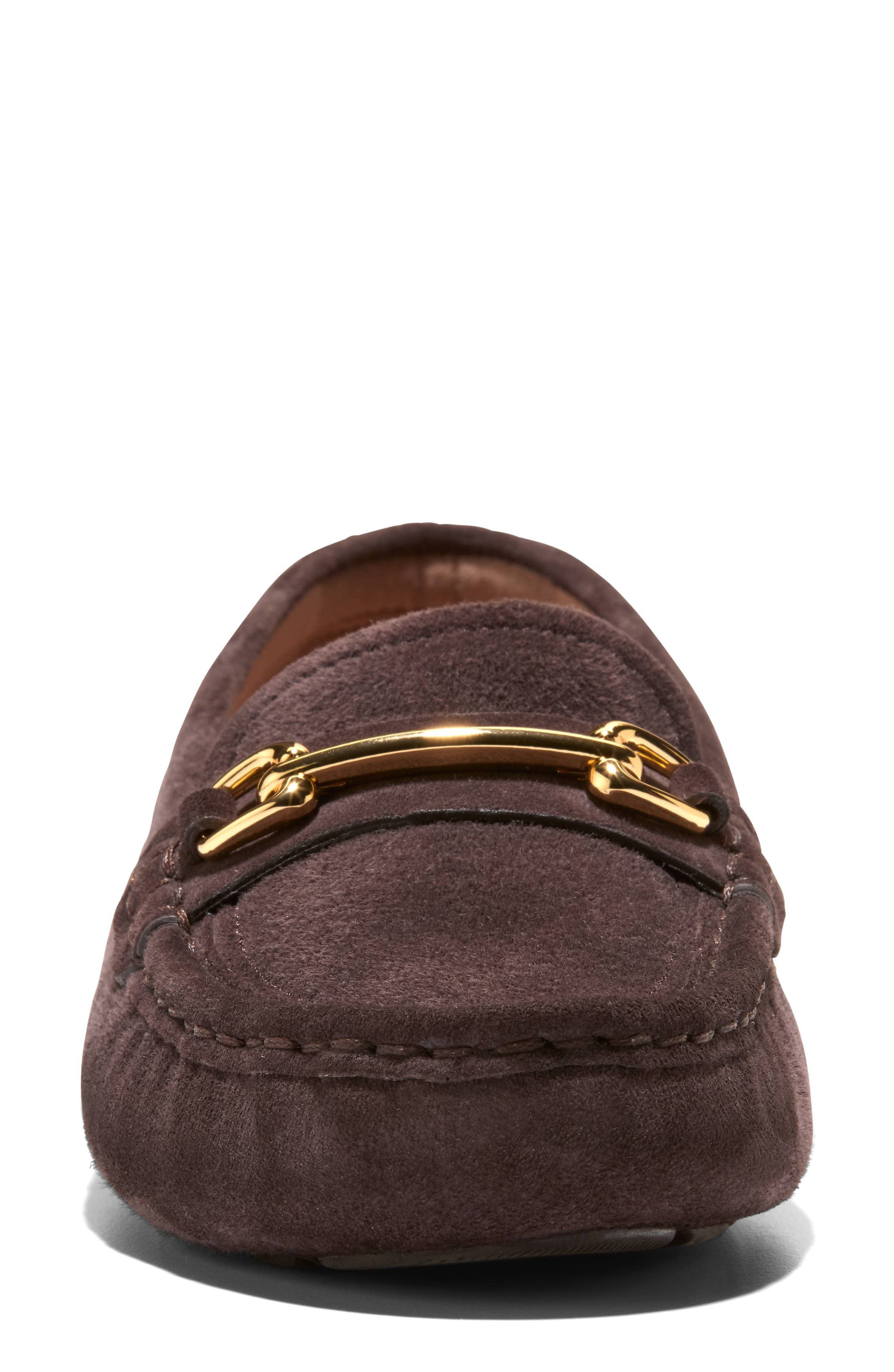 Emeryn Horsebit Driver Loafer, Alternate, color, DARK CHOCOLATE SUEDE