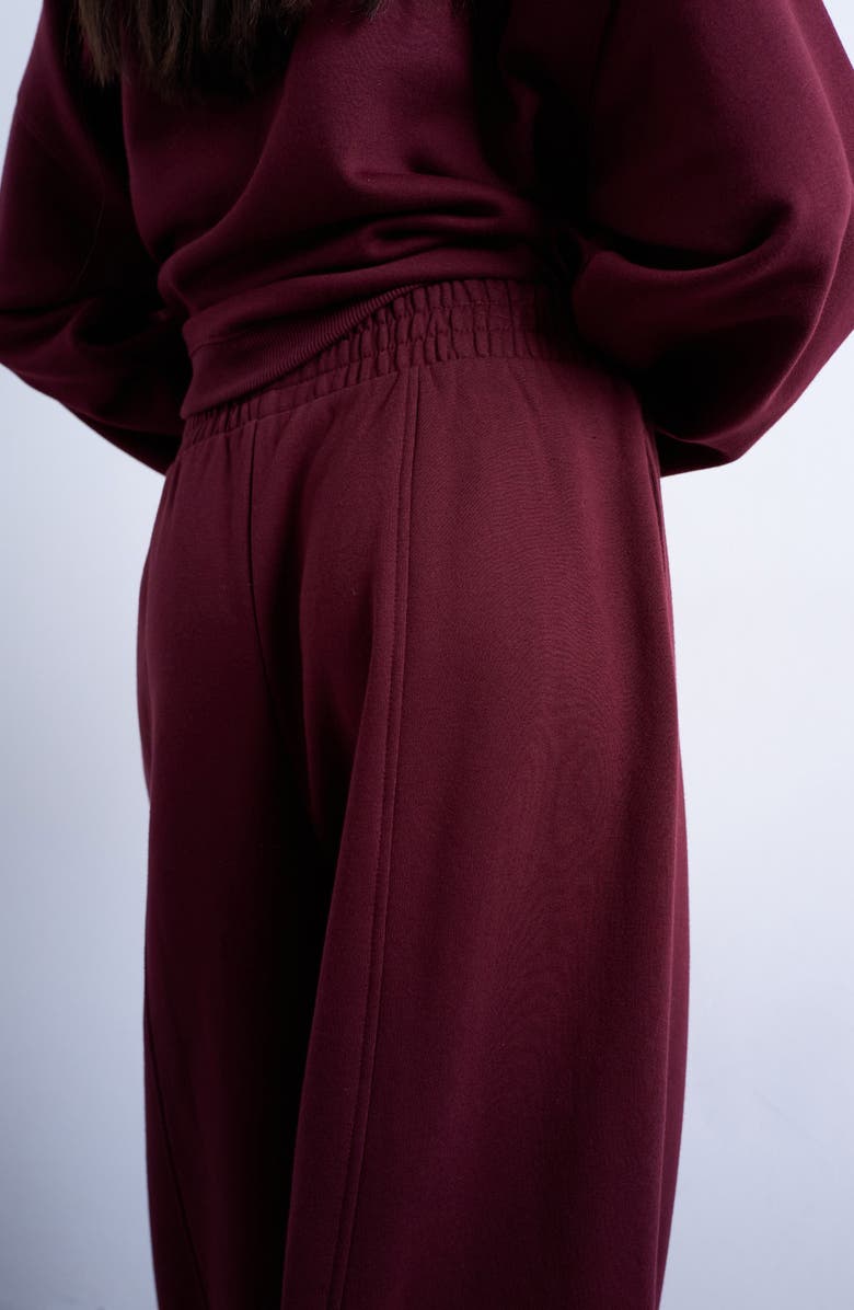 Topshop Pleated Balloon Jogger Pants, Alternate, color, Burgundy