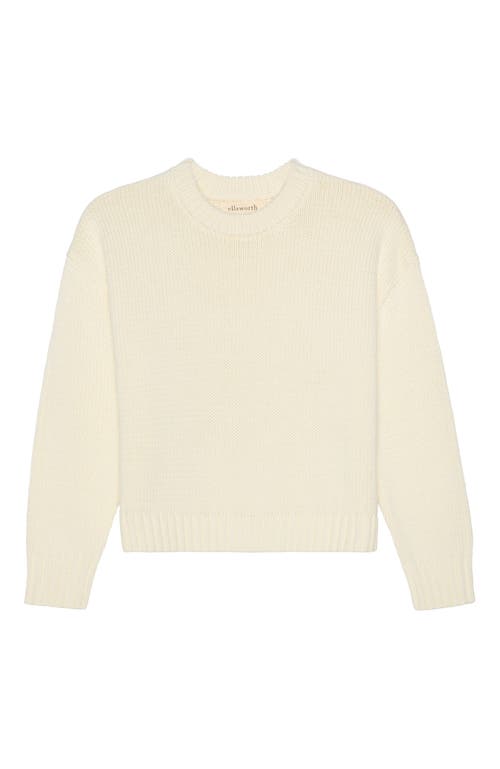 Ellsworth + Ivey Elena Crewneck Sweater in Ivory at Nordstrom, Size Small