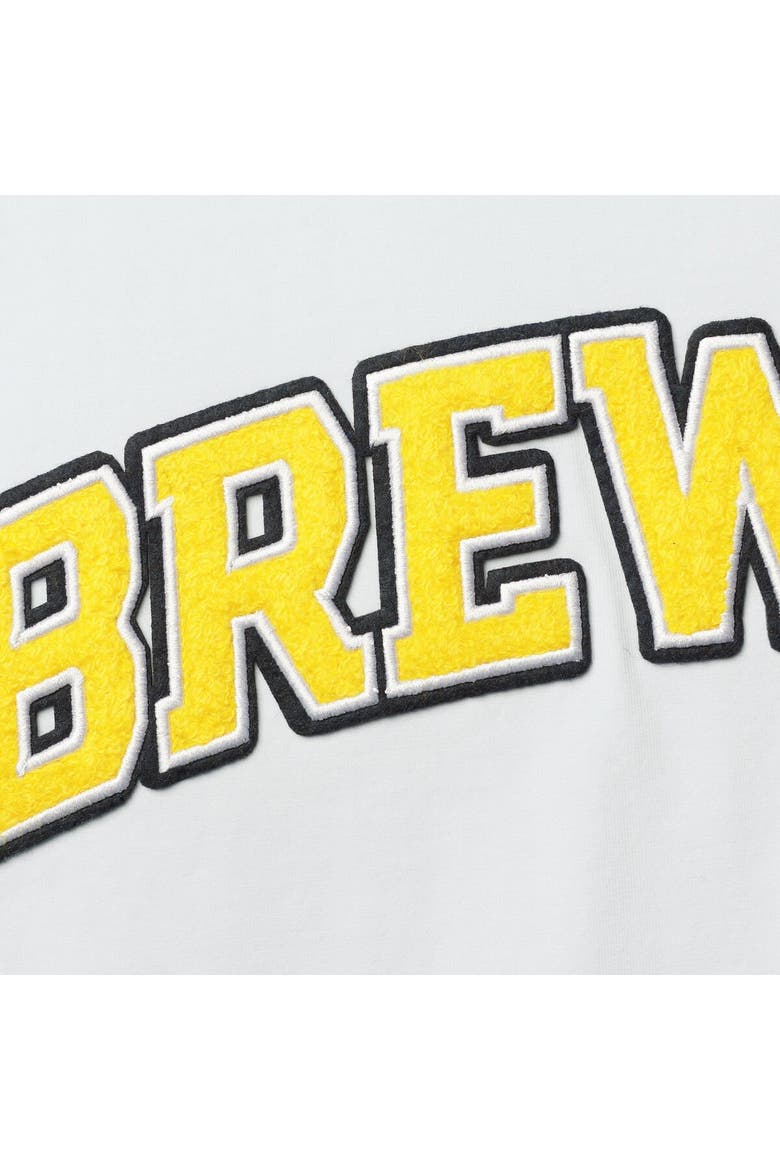 Men's Pro Standard White Milwaukee Brewers Team Logo T-Shirt, Alternate, color, White