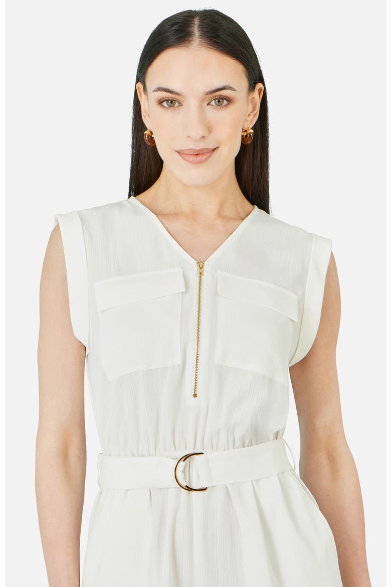 Utility Style Playsuit, Alternate, color, White