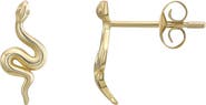 CANDELA JEWELRY Snake Stud Earrings