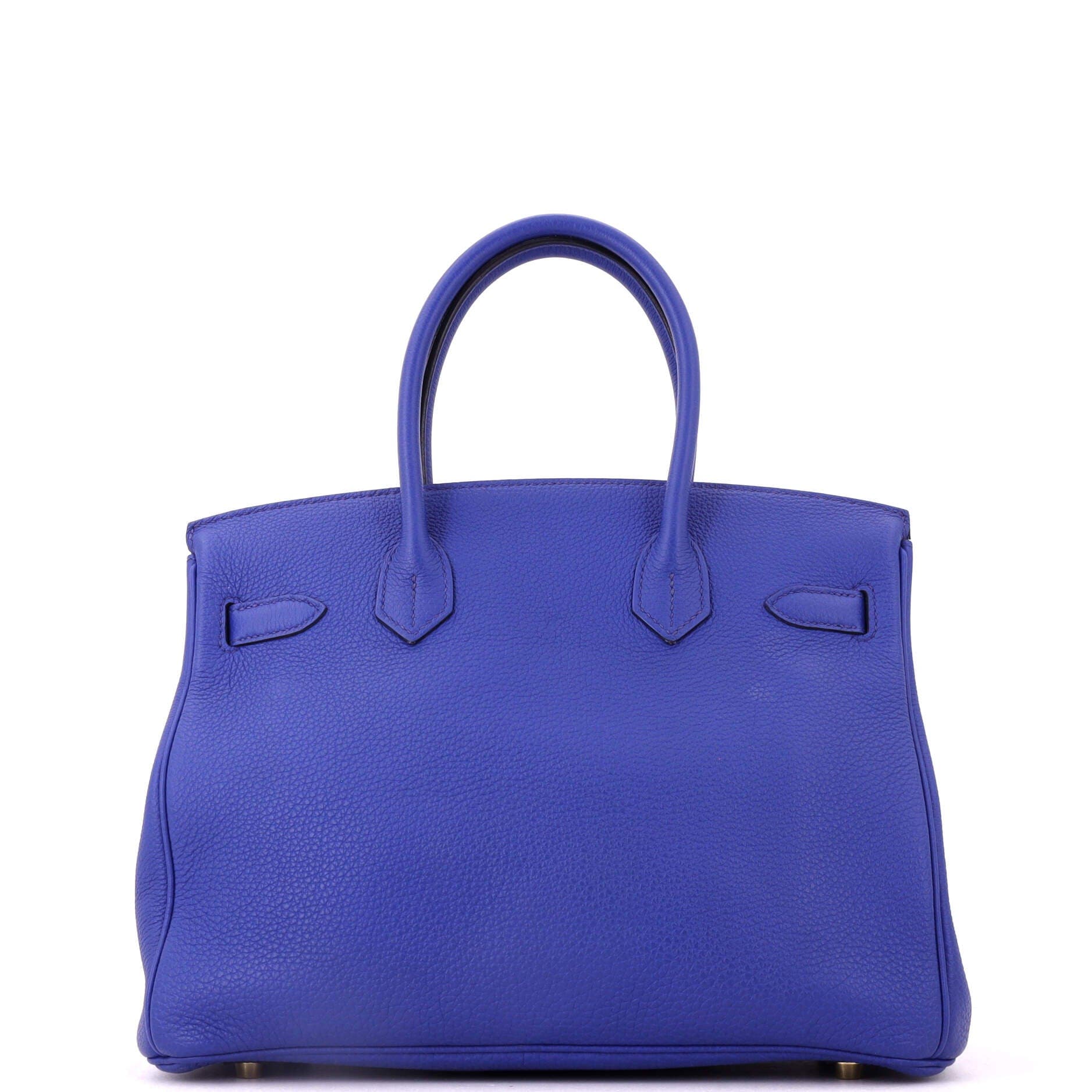 Birkin Handbag Blue Togo with Gold Hardware 30, Alternate, color, Blue
