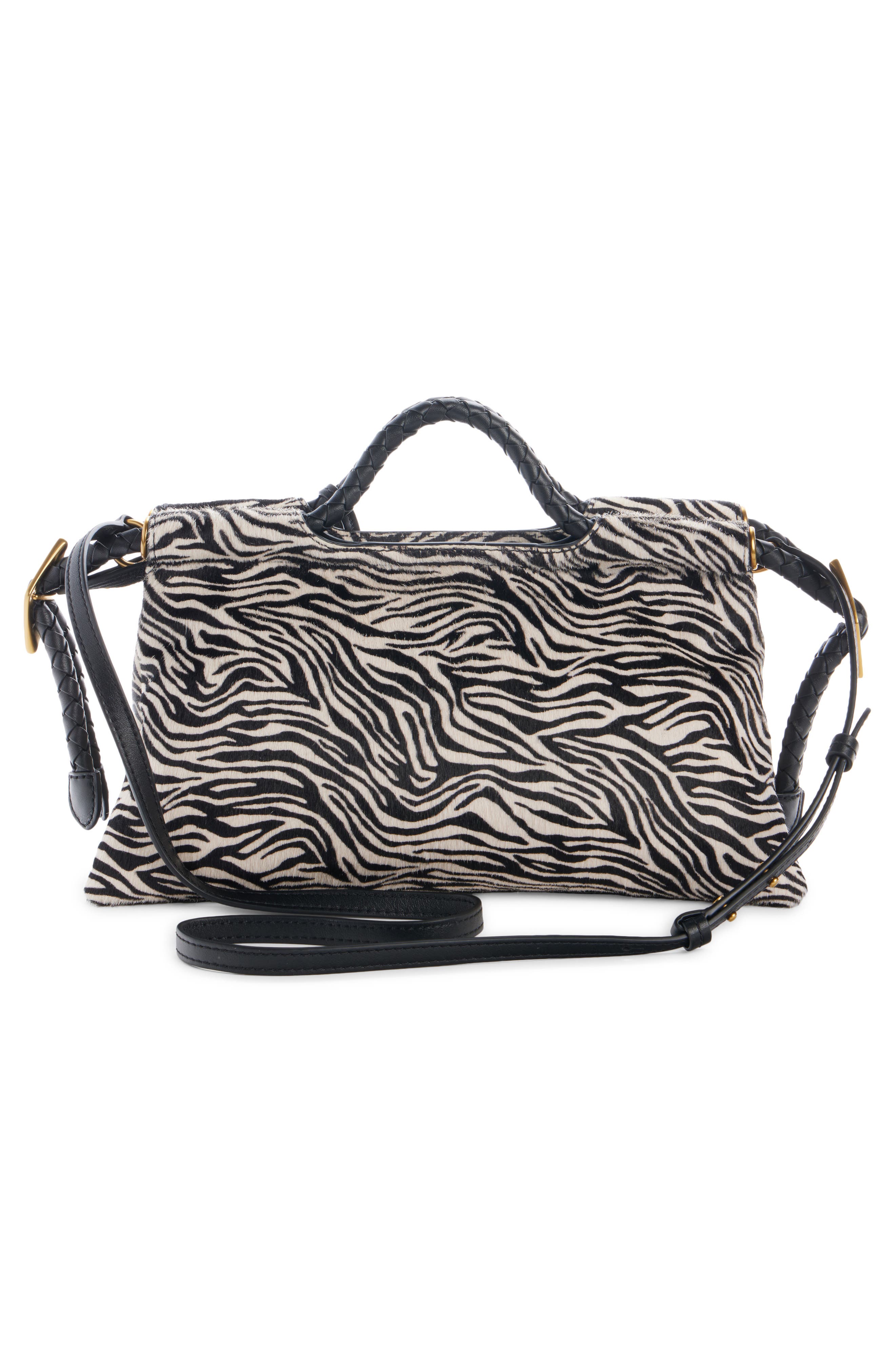Pipa Zebra Print Leather Handbag, Alternate, color, ZEBRA 20ZA