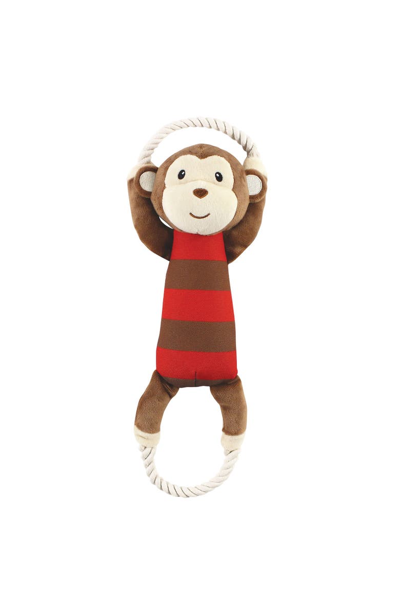 Luvable Friends Squeaky Plush Dog Toy, Main, color, Monkey