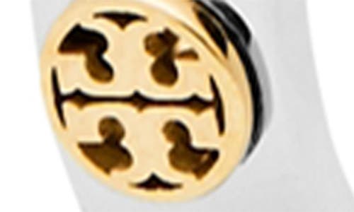 Tory Burch Miller Stud Huggie Earring In Metallic