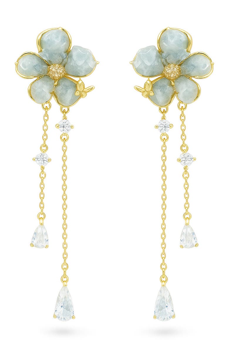 LA MENO Peach Blossom Drop Earrings, Main, color, 