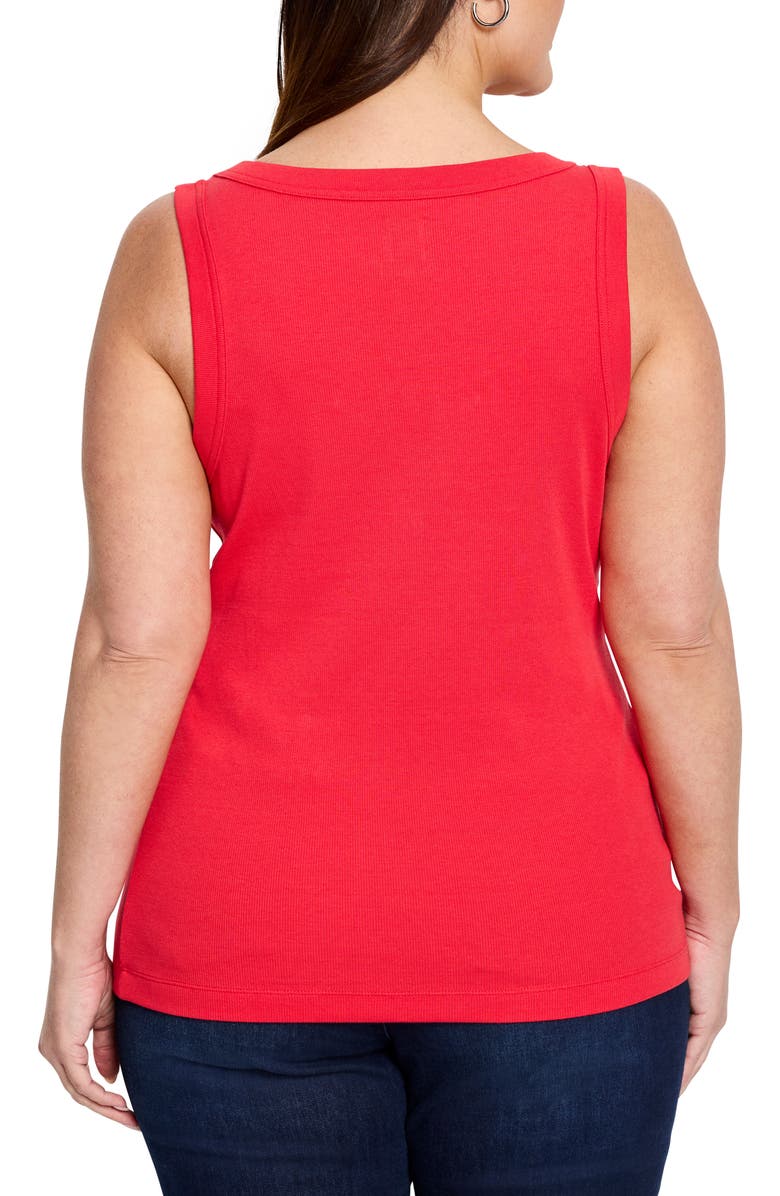 NIC+ZOE Perfect Knit Rib Scoop Neck Tank, Alternate, color, Haute Red