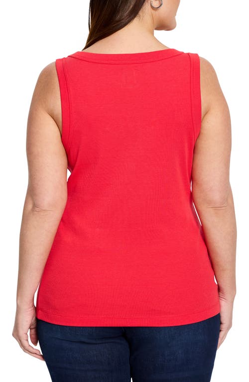 Nic + Zoe Nic+zoe Shelf Bra Perfect Tank Top In Red