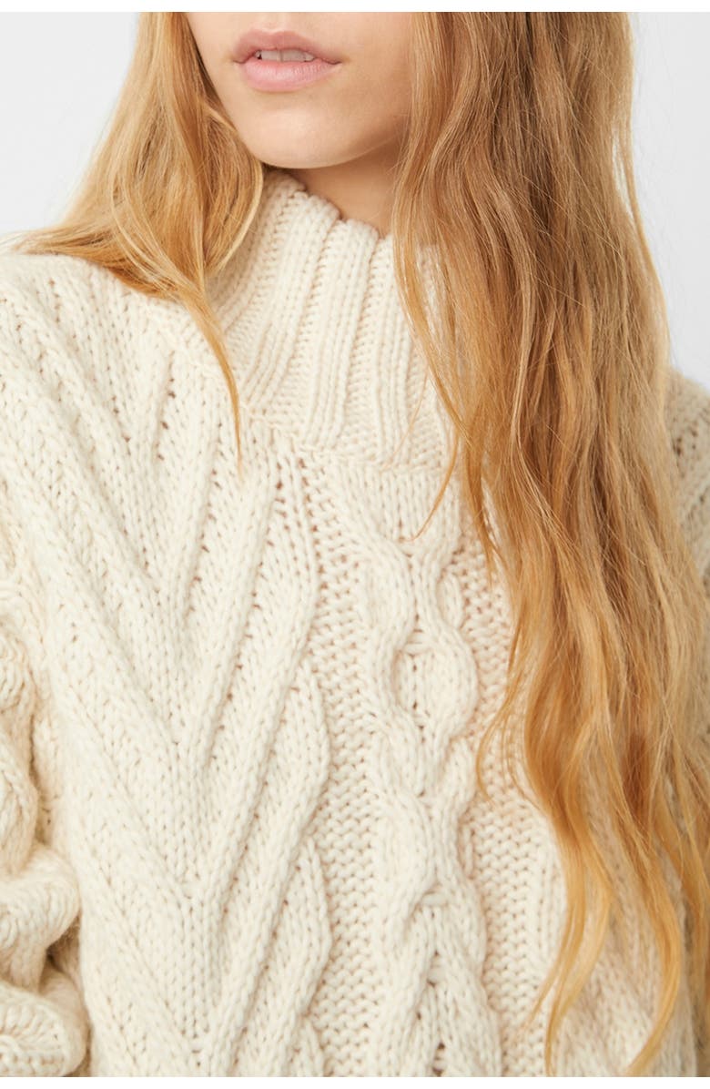 French Connection Nissa Cable Knit Pullover Sweater, Alternate, color, 