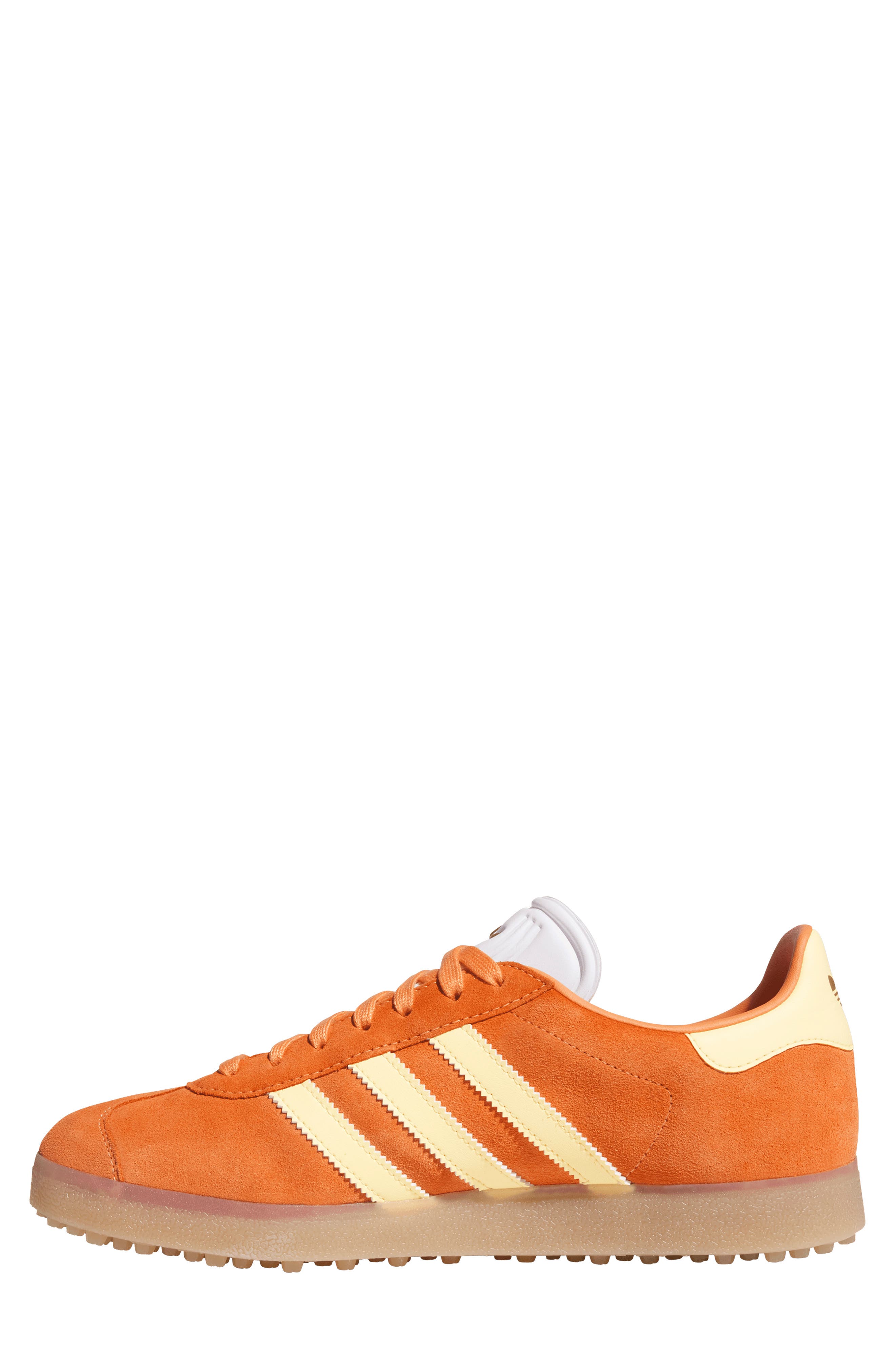 adidas Gazelle Golf Shoe, Alternate, color, Orange/ White