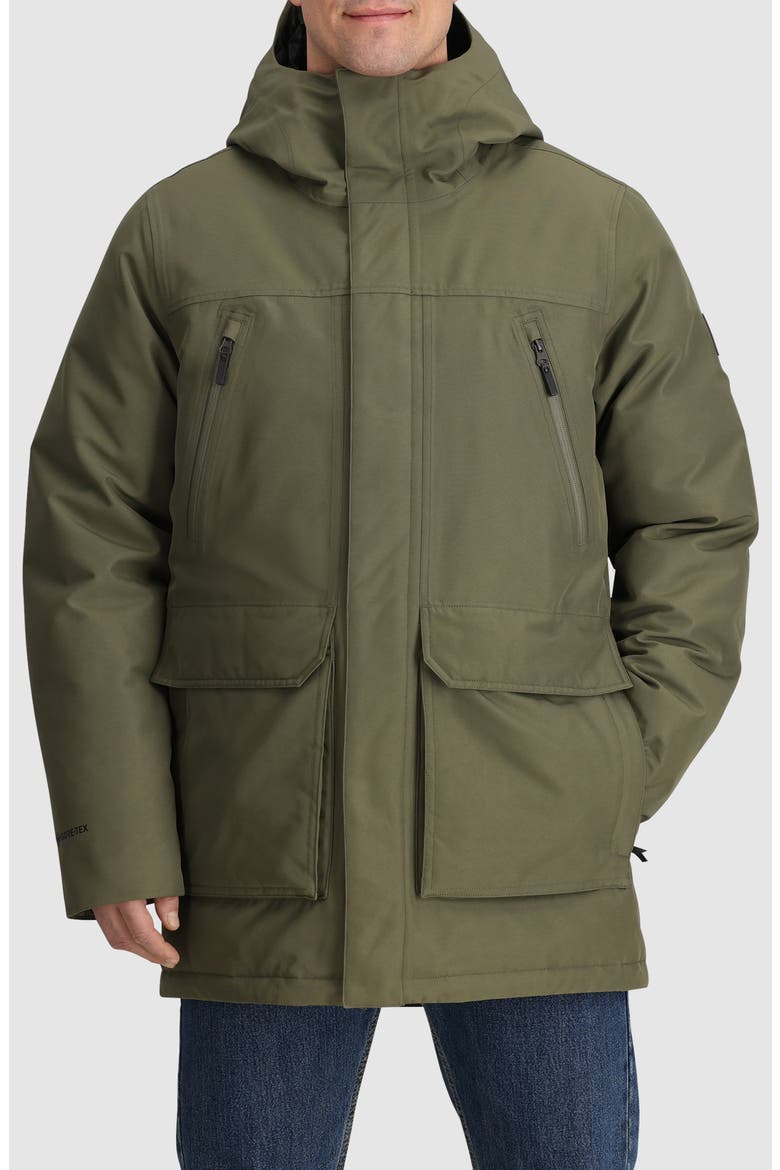 Stormcraft Waterproof 700 Fill Power Down Parka, Main, color, RANGER GREEN