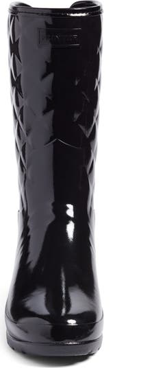 Hunter Refined High Gloss Quilted Short Waterproof Rain Boot Hunter Refined High Gloss Quilted Short Waterproof Rain Boot