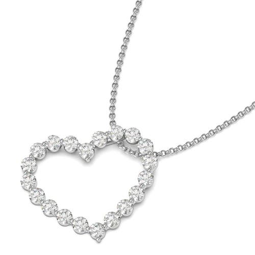 Bliss Diamond 1 Ct Diamond Heart Pendant Necklace