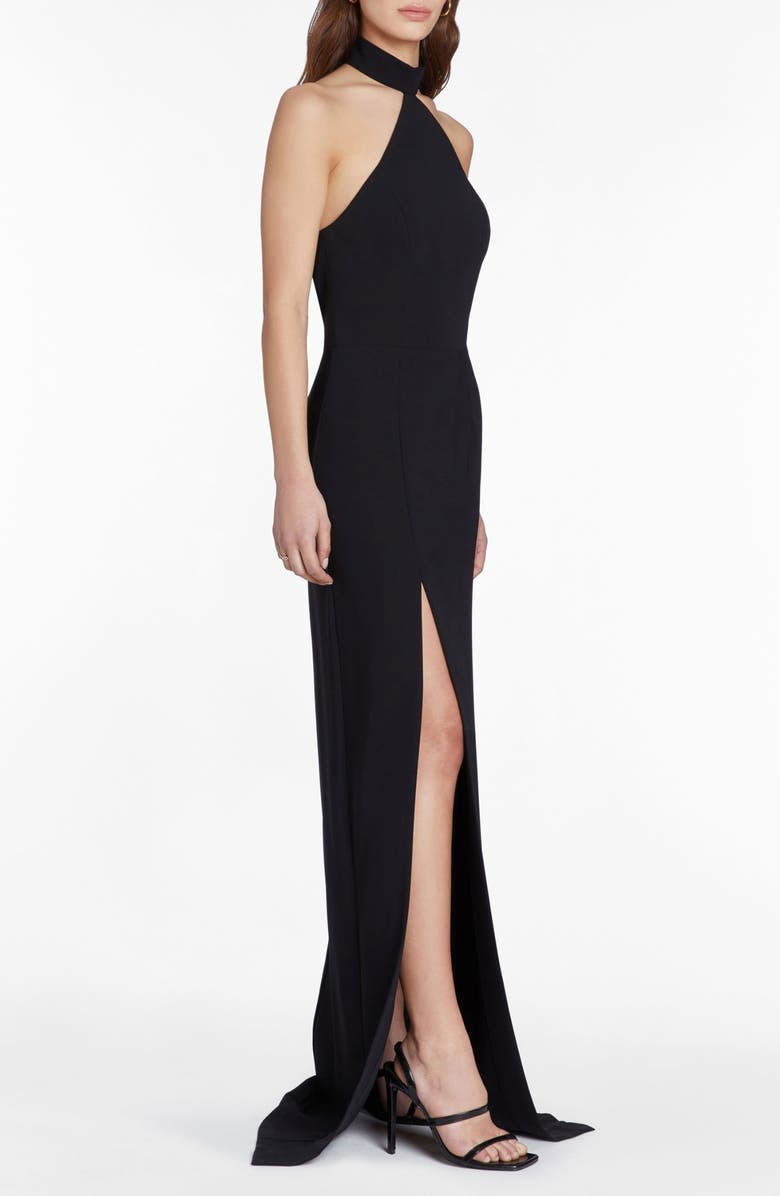 Amanda Uprichard Queen Halter Gown, Alternate, color, Black