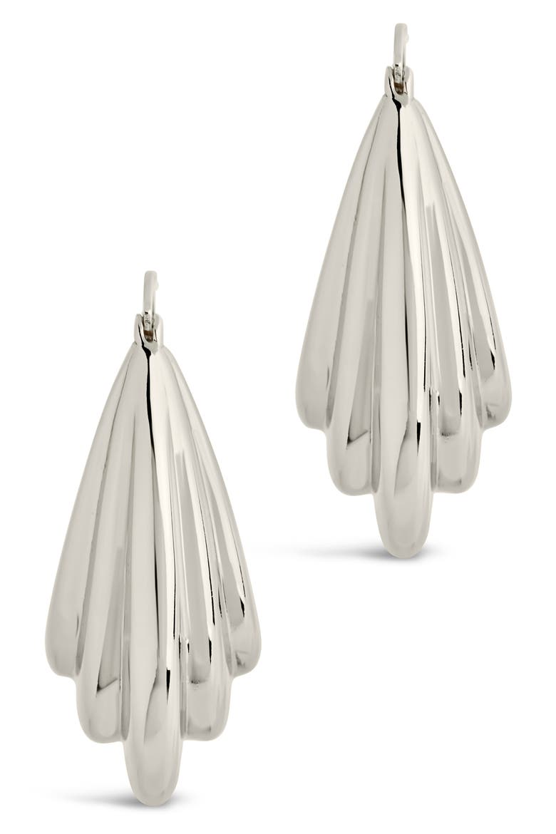 Elodie Hoop Earrings, Alternate, color, SILVER
