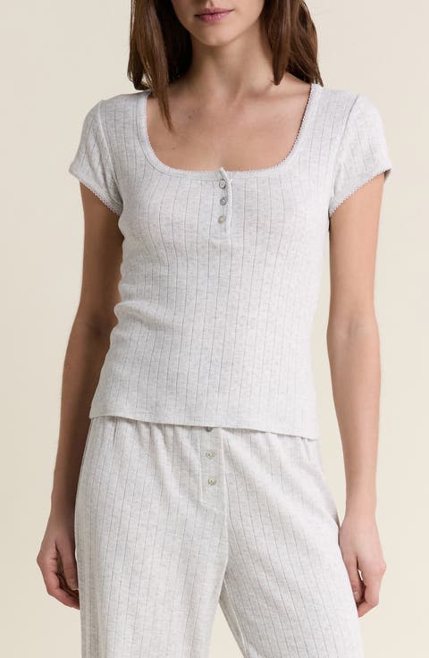 Katell Pointelle Cotton Pajama Top
