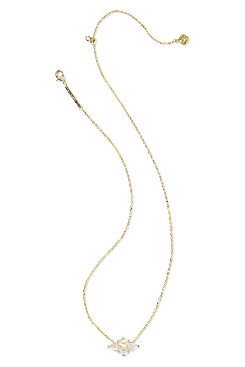 Abbie Crystal Short Pendant Necklace, Alternate, color, GOLD NEUTRAL MIX